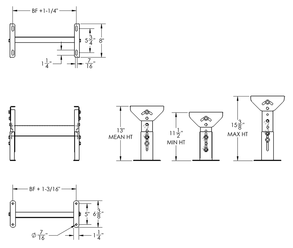 Conveyor Floor Support Hstand BH15M13B13