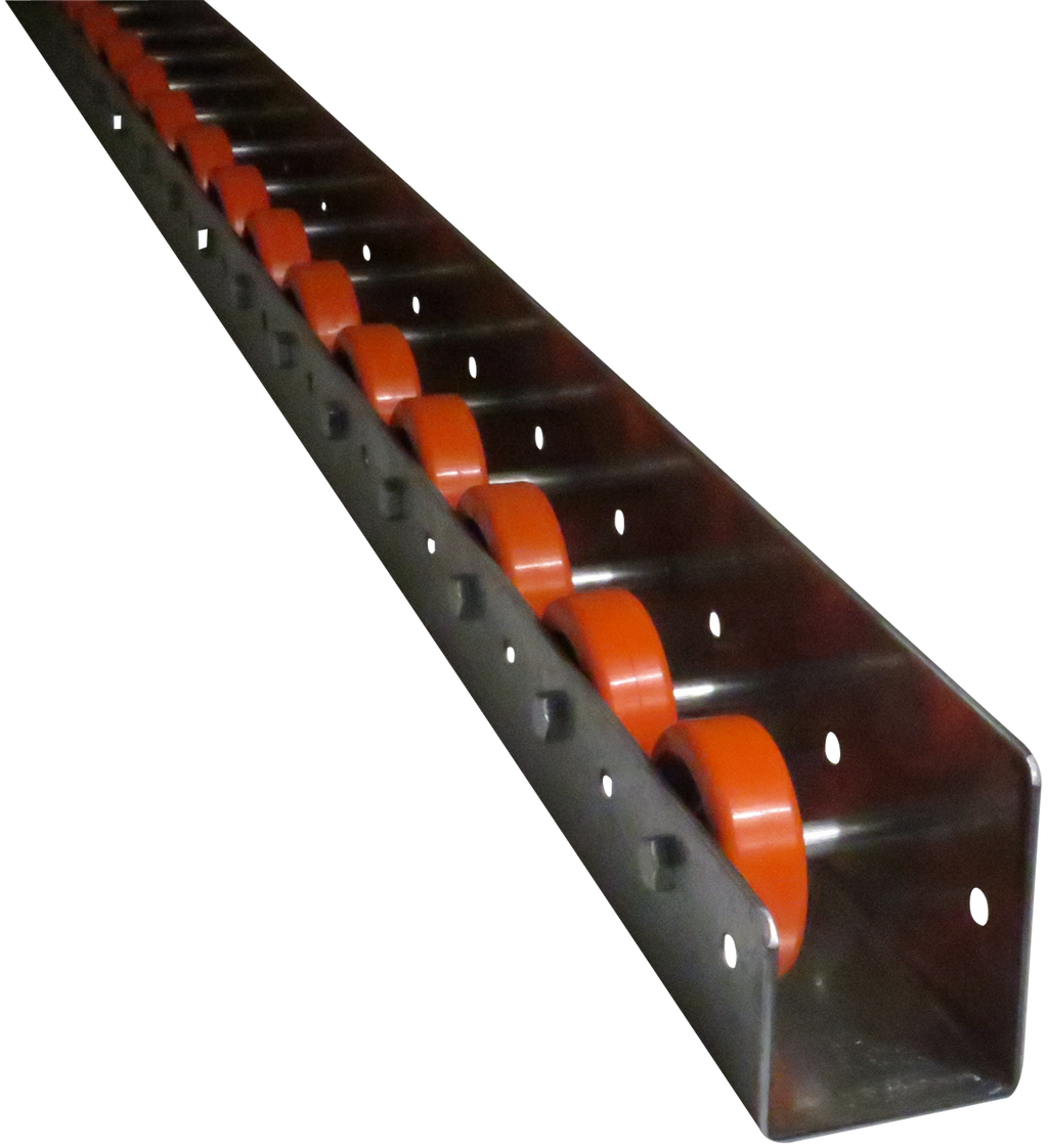 Flow Rails With Guide Wheel Flow Rail 10FR2G6503PU – Ashland Conveyor