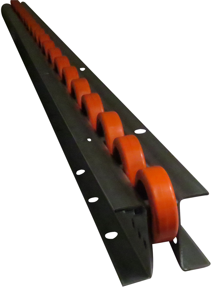 Flow Rails With Guide Wheel Flow Rail 10FR4G6503PU – Ashland Conveyor